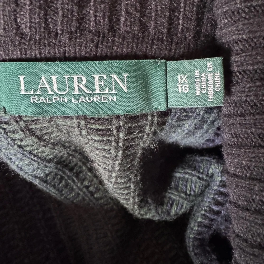 Ralph Lauren NWT stylish plaid woolTextured Knit Cardigan. Ptp 26” - Picture 8 of 8